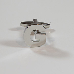 Gemelli Cufflink Letter G 100% Ottone